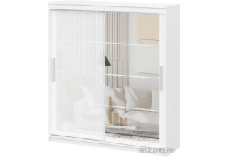 Шкаф распашной NN мебель К ШКП 3 2.0 (белый текстурный)