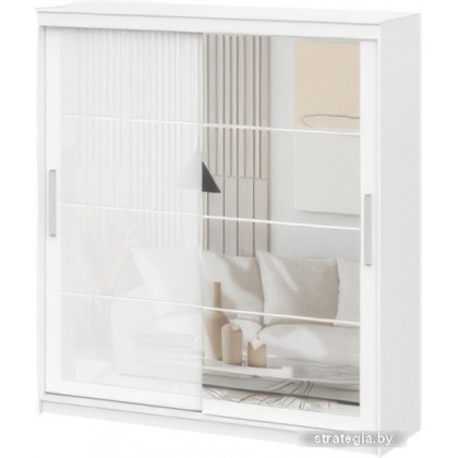 Шкаф распашной NN мебель К ШКП 3 2.0 (белый текстурный)