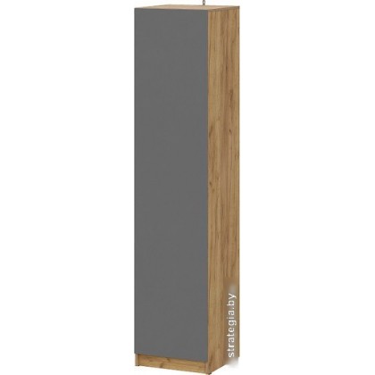 Шкаф-пенал NN мебель Авиньон 00-00112206 (дуб крафт золотой/графит серый)