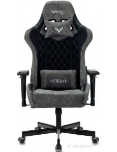 Кресло Zombie Viking 7 Knight (ткань/экокожа, черный)