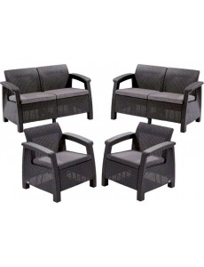 Набор садовой мебели Keter Corfu Rest Set 241725 (графит)