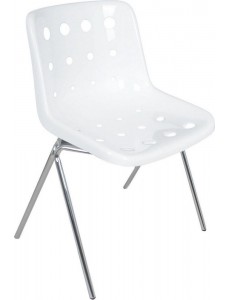 Стул Sheffilton SHT-S179 (белый/хром)