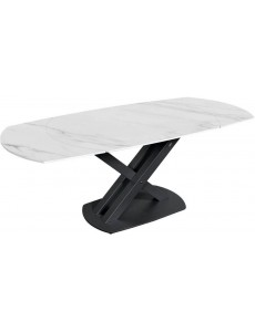 Кухонный стол Sheffilton SHT-T75 (белый мрамор/черный)