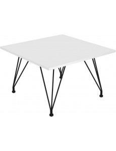 Журнальный столик Sheffilton SHT-TU29/H36/ЛДСП 60/60 (черный муар/белый)