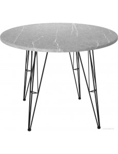 Кухонный стол Sheffilton SHT-TU10/TT 90 (черный муар/серый мрамор)