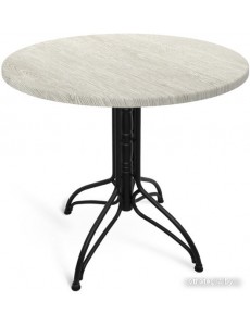 Кухонный стол Sheffilton SHT-TU25/80 МДФ (черный муар/онтарио)