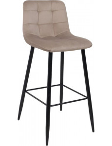 Стул AksHome Stella барный (бежевый велюр HLR08/черный)