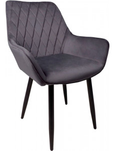 Стул AksHome Pablo (серый велюр HLR-21/черный)