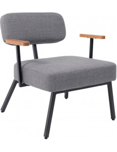 Интерьерное кресло AksHome Booker (серая рогожка BJORN 13/черный)