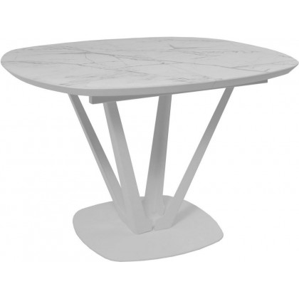 Listvig Merlin 110-150х75 (МДФ+HPL-пластик белый Monte Belo/белый)