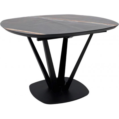 Listvig Merlin 110-150х75 (МДФ+HPL-пластик черный Sahara Noir/черный)