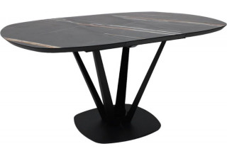 Listvig Merlin 110-150х75 (МДФ+HPL-пластик черный Sahara Noir/черный)