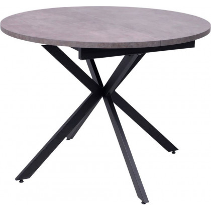 Кухонный стол Listvig Vega 100-135x75 (камень темный/черный)