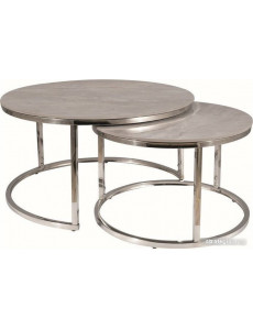 Журнальный столик Signal Portafino B (2 шт, серый/хром)