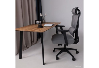 AksHome Pascal (ткань/сетка, серый)