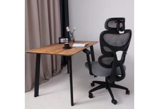 AksHome Pascal (ткань/сетка, серый)