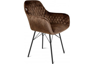 Стул Sheffilton SHT-ST38/S64 (коричневый трюфель/черный муар)