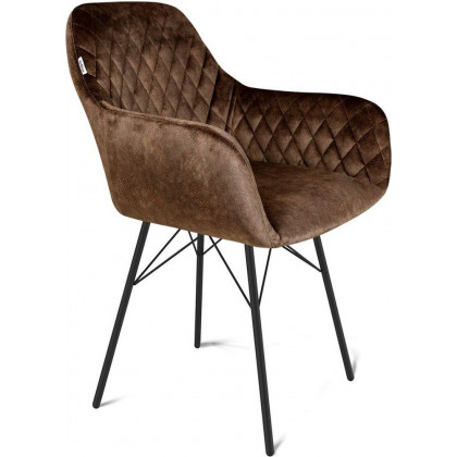 Стул Sheffilton SHT-ST38/S64 (коричневый трюфель/черный муар)