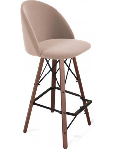 Стул Sheffilton SHT-ST35/S80 (латте/темный орех/черный муар)