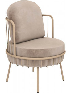 Интерьерное кресло Sheffilton SHT-AMS123 (латте/кофейный)