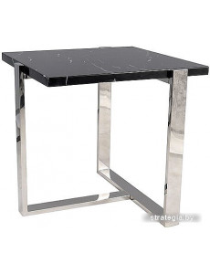 Журнальный столик Signal VELA B (черный мрамор/серебряный 55/55)