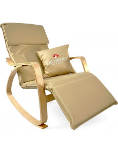 Кресло-качалка Calviano Comfort 1 (светло-бежевый PU)