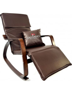Кресло-качалка Calviano Comfort 1 (коричневый PU)