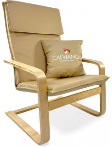 Интерьерное кресло Calviano Soft 1 (светло-бежевый PU)