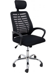 Офисное кресло AksHome Elon (ткань/сетка, черный+сетка-черный)