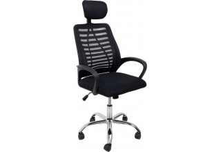 AksHome Elon (ткань/сетка, черный+сетка-черный)