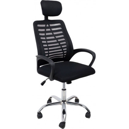 AksHome Elon (ткань/сетка, черный+сетка-черный)