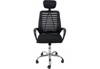 AksHome Elon (ткань/сетка, черный+сетка-черный)