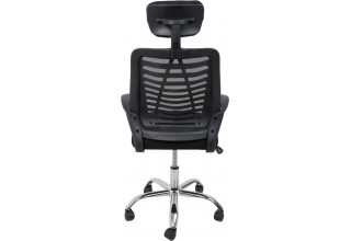 AksHome Elon (ткань/сетка, черный+сетка-черный)