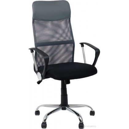 AksHome Allison (экокожа/сетка, черный+сетка-серый)