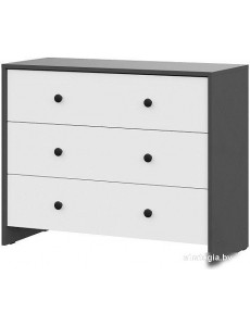 Комод NN мебель Дольче 00-00113544 (графит/белый)
