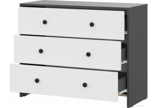Комод NN мебель Дольче 00-00113544 (графит/белый)
