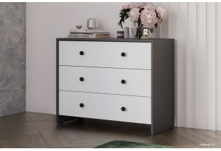 Комод NN мебель Дольче 00-00113544 (графит/белый)