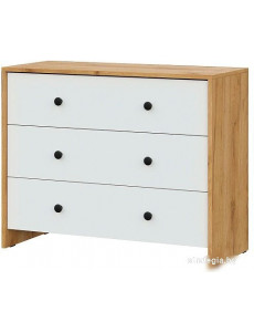 Комод NN мебель МС Дольче К 3 ящика (дуб золотой/белый)
