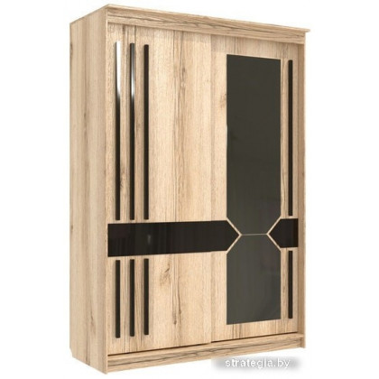 Шкаф-купе SV-Мебель №25 150 (блэк делано/лакобель/черный матовый)