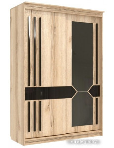 Шкаф-купе SV-Мебель №25 200 (блэк делано/лакобель/черный матовый)