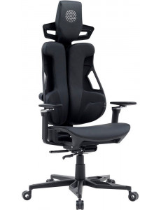 Игровое (геймерское) кресло CACTUS CS-CHR-DUO-BBK (черный кожзам)