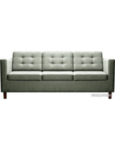 Диван Brioli Дилли клетка Д трехместный (рогожка, J20 серый/темные ножки)