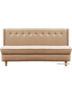 Диван Brioli Диди трехместный (рогожка, J2 бежевый/светлые ножки)