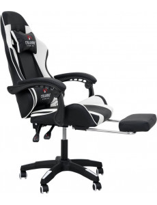 Игровое (геймерское) кресло Calviano 1584 (PU, черный/белый)