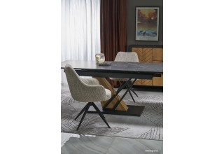 Halmar Volant 160-200/90/76 (черный мрамор/дуб золотой)