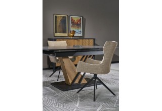 Halmar Volant 160-200/90/76 (черный мрамор/дуб золотой)