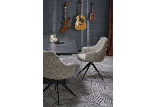 Halmar Volant 140-180/90/76 (черный мрамор/дуб золотой)