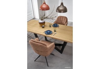 Halmar Massive 2 160-250/90/77 (дуб натуральный/черный)