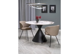 Halmar Garet 120/76 (белый мрамор/черный)