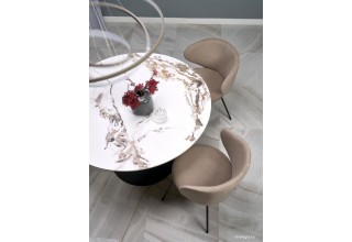 Halmar Garet 120/76 (белый мрамор/черный)